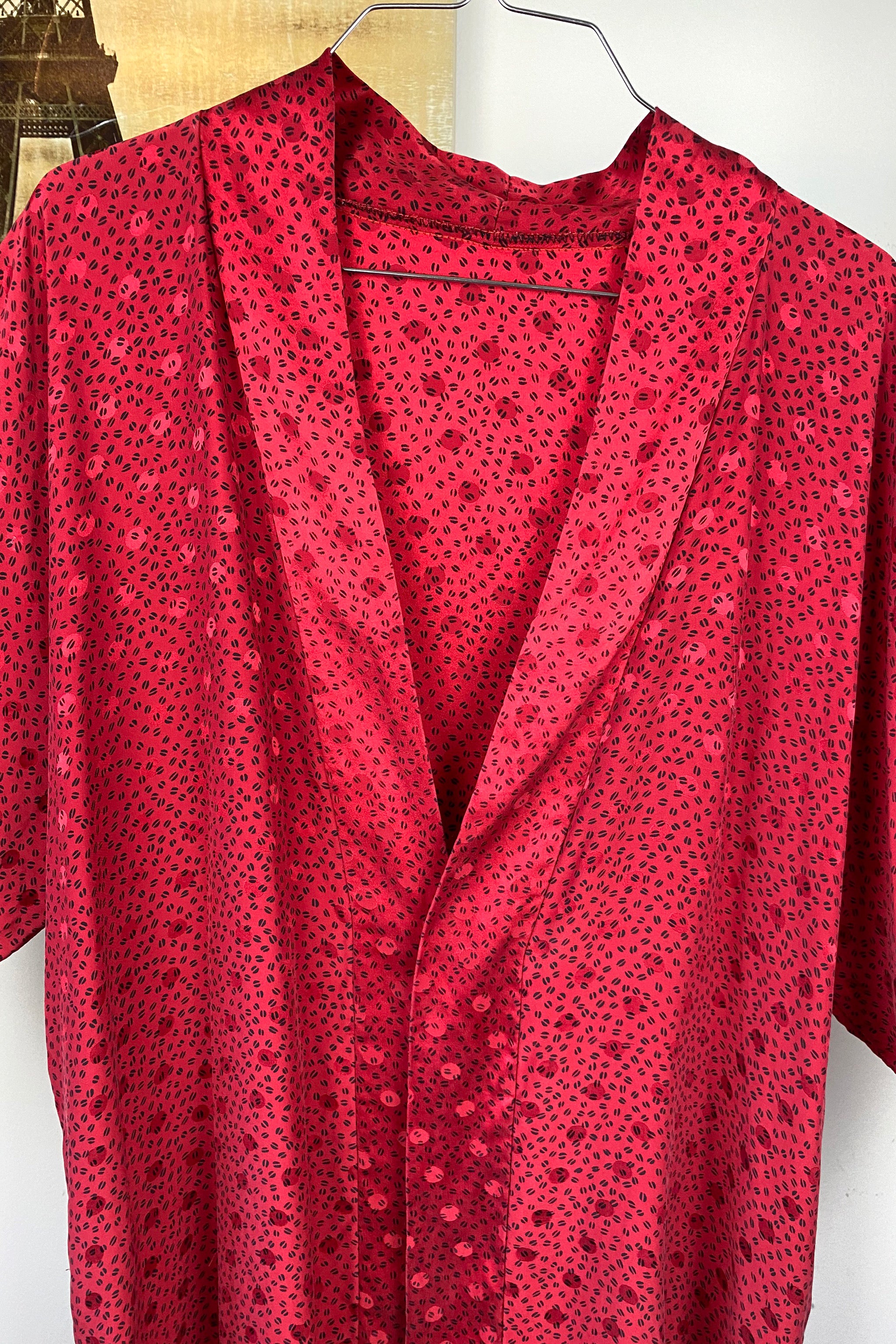 Red Vintage Kimono Robe